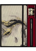 Moleskine Rok Konia Zestaw Kreatywny Notes w Linie, Notatnik Japoński, Długopis Kaweco i 2 Taśmy Washi w Prezentowym Pudełku (Moleskine Limited Edition Year of Horse Creative Set BOX) - 8056999278540