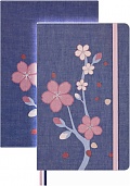 Notatnik Moleskine Sakura L duży (13x21) Czysty Niebieski Płócienna Twarda oprawa w Pudełku Prezentowym (Moleskine Sakura Limited Edition Notebook Plain Large Blue Fabric Hard Cover BOX) - 8056999276218