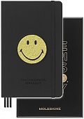 Planer Moleskine Smiley® duży (13x21 cm) Czarny Twarda oprawa z Tkaniny wersja w Pudełku (Moleskine The Smiley® Collection Positivity in Motion BOX Large Planer Hard Cover) - 8056598855074