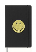 Notatnik Moleskine Smiley® duży (13x21 cm) w Linie Czarny Twarda oprawa z Tkaniny (Moleskine The Smiley® Collection Ruled Large Notebook Hard Cover) - 8056598855081