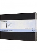 Szkicownik Blok do Akwareli Moleskine Watercolour Akwarele 300 g/m² L duży (21x13 cm) Horyzontalny Otwierany do Góry Czarny Twarda oprawa (Moleskine Watercolour Block Large Black Hard Cover) - 8053853603234