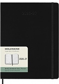 Kalendarz Moleskine 2026-2027 18-miesięczny rozmiar XL (duży 19x25 cm) Tygodniowy Czarny Twarda oprawa (Moleskine Weekly Notebook Diary/Planner 2026/27 Extra Large Hard Black Cover) - 8056999279905