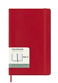 Kalendarz Moleskine 2026-2027 18-miesięczny rozmiar L (duży 13x21 cm) Tygodniowy Czerwony/ Szkarłatny Miękka oprawa (Moleskine Weekly Notebook Planner 26/27 Large Soft Scarlet Red Cover) - 8056999279837