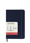 Kalendarz Moleskine 2027 12M rozmiar P (kieszonkowy 9x14 cm) Dzienny Niebieski/Szafirowy Twarda oprawa (Moleskine Daily Notebook Diary/Planner 2027 Pocket Sapphire Blue Hard Cover) - 8056999279417