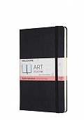 Szkicownik Moleskine Art Sketchbook Bullet w Kropki duży L (13x21 cm) Czarny Twarda oprawa (Moleskine Art Sketchbook Bullet Large Black Hard Cover) - 8053853603357