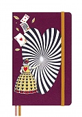 Notatnik Moleskine Alicja w Krainie Czarów L duży (13x21 cm) Czysty Fioletowy Twarda oprawa (Moleskine Alice's Adventures in Wonderland Limited Edition Notebook Plain Large Journey Graphic Hard Cover) - 8056711513416