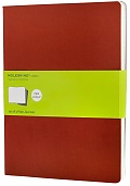 Zestaw 3 zeszytów Moleskine Cahier XL ekstra duże (19x25 cm) Czyste Bordowe/Żurawinowe Miękka oprawa (Moleskine Cahiers Cranberry Red Set of 3 Plain Journals Soft Cover) - 9788862931090
