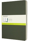 Zestaw 3 zeszytów Moleskine Cahier XL ekstra duże (19x25 cm) Czyste Zielony Mirt Miękka oprawa (Moleskine Cahiers Set of 3 Plain Journals Myrtle Green Soft Cover) - 8055002855358