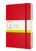 Notatnik Moleskine L duży (13x21cm) Gruby (400 stron) Czysty  Czerwony Twarda oprawa (Moleskine Expanded Plain Notebook 400 Pages Large Scarlet Red Hard Cover) - 8053853606204