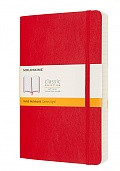 Notatnik Moleskine L duży (13x21cm) Gruby (400 stron) w Linie Czerwony Miękka oprawa (Moleskine Expanded Ruled Notebook 400 Pages Large Scarlet Red Soft Cover) - 8053853606211