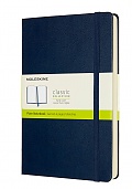 Notatnik Moleskine L duży (13x21cm) Gruby (400 stron) Czysty Granatowy Twarda oprawa (Moleskine Expanded Plain Notebook 400 Pages Large Sapphire Blue Hard Cover) - 8053853606242