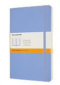 Notatnik Moleskine L duży (13x21cm) w Linie Niebieska Hortensja Miękka oprawa (Moleskine Ruled Notebook Large Soft Hydrangea Blue) - 8056420850932