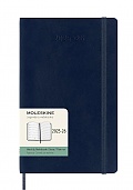 Kalendarz Moleskine 2025-2026 18-miesięczny rozmiar L (duży 13x21 cm) Tygodniowy Niebieski Ciemny/ Szafirowy Miękka oprawa (Moleskine Weekly Notebook Planner 2025/26 Large Soft Sapphire Blue Cover) - 8056999275419