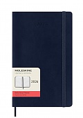 Kalendarz Moleskine 2026 12M rozmiar L (duży 13x21 cm) Dzienny Niebieski/Szafirowy Miękka oprawa (Moleskine Daily Notebook Diary/Planner 2026 Large Sapphire Blue Soft Cover) - 8056999274566