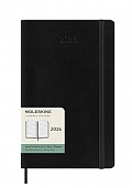 Kalendarz Moleskine 2026 12M rozmiar L (duży 13x21 cm) Horyzontalny Tygodniowy Czarny Miękka oprawa (Moleskine Weekly Horizontal Notebook Diary/Planner 2026 Large Black Soft Cover) - 8056999275297