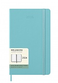 Kalendarz Moleskine 2026 12M rozmiar L (duży 13x21 cm) Tygodniowy Akwamaryna Twarda oprawa (Moleskine Weekly Notebook Diary/Planner 2026 Large Aquamarine Hard Cover) - 8056999276409