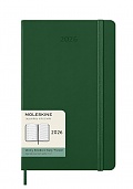 Kalendarz Moleskine 2026 12M rozmiar L (duży 13x21 cm) Tygodniowy Zielony Mirt Twarda oprawa (Moleskine Weekly Notebook Diary/Planner 2026 Large Myrtle Green Hard Cover) - 8056999275525