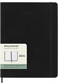 Kalendarz Moleskine 2026 12M rozmiar XL (bardzo duży 19x25 cm) Tygodniowy Czarny Miękka oprawa (Moleskine Weekly Notebook Diary/Planner 2026 Extra Large Black Soft Cover) - 8056999275266