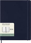 Kalendarz Moleskine 2026 12M rozmiar XL (bardzo duży 19x25 cm) Tygodniowy Niebieski Szafirowy Twarda oprawa (Moleskine Weekly Notebook Diary/Planner 2026 Extra Large Sapphire Blue Hard Cover) - 8056999275235