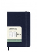 Kalendarz Moleskine 2026 12M rozmiar P (kieszonkowy 9x14 cm) Tygodniowy Niebieski/Szafirowy Twarda oprawa (Moleskine Weekly Notebook Diary/Planner 2026 Pocket Sapphire Blue Hard Cover) - 8056999274740