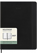 Kalendarz Moleskine 2027 12M rozmiar XL (bardzo duży 19x25 cm) Tygodniowy Czarny Miękka oprawa (Moleskine Weekly Notebook Diary/Planner 2027 Extra Large Black Soft Cover) - 8056999279660