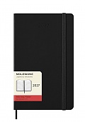 Kalendarz Moleskine 2027 12M rozmiar L (duży 13x21 cm) Dzienny Czarny Twarda oprawa (Moleskine Daily Notebook Diary/Planner 2027 Large Black Hard Cover) - 8056999279363
