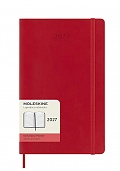 Kalendarz Moleskine 2027 12M rozmiar L (duży 13x21 cm) Dzienny Czerwony/Szkarłatny Miękka oprawa (Moleskine Daily Notebook Diary/Planner 2027 Large Scarled Red Soft Cover) - 8056999279400
