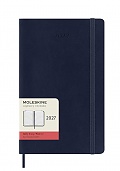Kalendarz Moleskine 2027 12M rozmiar L (duży 13x21 cm) Dzienny Niebieski/Szafirowy Miękka oprawa (Moleskine Daily Notebook Diary/Planner 2027 Large Sapphire Blue Soft Cover) - 8056999279387