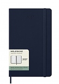 Kalendarz Moleskine 2027 12M rozmiar L (duży 13x21 cm) Tygodniowy Niebieski/ Szafirowy Twarda oprawa (Moleskine Weekly Notebook Diary/Planner 2027 Large Sapphire Blue Hard Cover) - 8056999279493