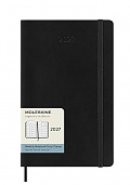 Kalendarz Moleskine 2027 12M rozmiar L (duży 13x21 cm) Miesięczny Czarny Miękka oprawa (Moleskine Monthly Diary/Planner 2027 Large Black Soft Cover) - 8056999279721