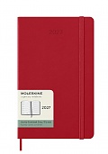 Kalendarz Moleskine 2027 12M rozmiar L (duży 13x21 cm) Tygodniowy Czerwony/ Szkarłatny Twarda oprawa (Moleskine Weekly Notebook Diary/Planner 2027 Large Scarlet Red Hard Cover) - 8056999279516