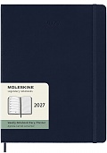 Kalendarz Moleskine 2027 12M rozmiar XL (bardzo duży 19x25 cm) Tygodniowy Niebieski Szafirowy Twarda oprawa (Moleskine Weekly Notebook Diary/Planner 2027 Extra Large Sapphire Blue Hard Cover) - 8056999279639