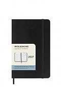 Kalendarz Moleskine 2027 12M rozmiar P (kieszonkowy 9x14 cm) Miesięczny Czarny Miękka oprawa (Moleskine Monthly Diary/Planner 2027 Pocket Black Soft Cover) - 8056999279738