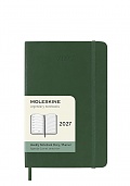 Kalendarz Moleskine 2027 12M rozmiar P (kieszonkowy 9x14 cm) Tygodniowy Zielony Mirt Miękka oprawa (Moleskine Weekly Notebook Diary/Planner 2027 Pocket Myrtle Green Soft Cover) - 8056999279974