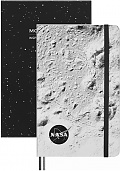 Notatnik Moleskine NASA L duży (13x21 cm) w Linię Szara z motywem Księżyca Twarda oprawa w Pudełku Prezentowym (Moleskine NASA Inspired Limited Edition Notebook Ruled Large Hard Cover BOX) - 8056999277529