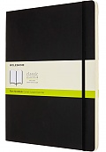 Notatnik Moleskine XXL bardzo duży (21,6x27,9 cm) Czysty Czarny Miękka oprawa (Moleskine Plain Notebook XXL Soft Black) - 8053853602787