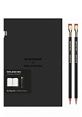 Moleskine x Blackwing Zestaw do rysowania 2 Ołówki Twarde i 2 Zeszyty L duże (13x21 cm) w Linie Czarne (Moleskine x Blackwing Creative Set of 2 Cahier Ruled Journals and 2 Hard Pencils) - 8056999277970