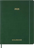 Kalendarz Moleskine 2026 12M rozmiar XXL (bardzo duży 23,5x28,14cm) Wertykalny Tygodniowy Zielony Mirt Miękka oprawa (Moleskine Weekly Vertical Diary/Planner 2026 XXL Myrtle Green Soft Cover) - 8056999276539