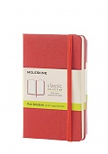Notatnik Moleskine P kieszonkowy (9x14 cm) Czysty Pomarańczowy Koralowy Twarda oprawa (Moleskine Plain Notebook Pocket Coral Orange) - 8051272893656