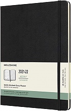 Kalendarz Moleskine 2021-2022 18-miesięczny rozmiar XL (bardzo duży 19x25 cm) Tygodniowy Czarny Twarda oprawa (Moleskine Weekly Notebook Diary/Planner 2021/22 Extra Large Hard Black Cover) - 8056420856231