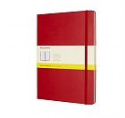 Notatnik Moleskine XL ekstra duży (19x25 cm) w Kratkę Czerwony Twarda oprawa (Moleskine Squared Notebook Extra Large Hard Scarlet Red) - 8055002855099