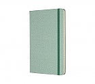 Notatnik Tekstylny Moleskine Blend L (duży 13x21 cm) w Linie Zielony Jodełka Twarda Oprawa  (Moleskine Blend Ruled Green Notebook Large) - 8055002856003