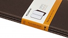 Zestaw 3 zeszytów Moleskine Cahier L duże (13x21 cm) w Linie Brąz Kawowy Miękka oprawa (Moleskine Cahiers Set of 3 Ruled Journals Coffee Brown) - 8055002855242