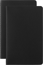 Moleskine Smart Zestaw 2 zeszytów Cashier L duże (13x21cm) w Linie Miękka oprawa Czarne (Moleskine Smart Cashier Large Set of 2 Ruled Journals Black) - 8056420858464
