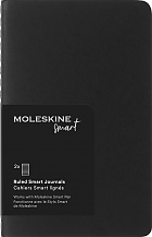 Moleskine Smart Zestaw 2 zeszytów Cashier P kieszonkowe (9x14cm) w Linie Miękka oprawa Czarne (Moleskine Smart Cashier Pocket Set of 2 Ruled Journals Black) - 8056420858518