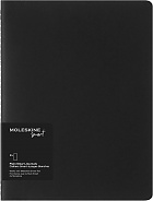 Moleskine Smart Zestaw 2 zeszytów Cashier XL bardzo duże (19x25cm) Czyste Miękka oprawa Czarne (Moleskine Smart Cashier Extra Large Set of 2 Plain Journals Black) - 8056420858525