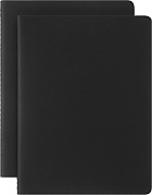 Moleskine Smart Zestaw 2 zeszytów Cashier XL bardzo duże (19x25cm) Czyste Miękka oprawa Czarne (Moleskine Smart Cashier Extra Large Set of 2 Plain Journals Black) - 8056420858525