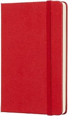 Notatnik Moleskine P kieszonkowy (9x14 cm) w Kropki Czerwony / Szkarłatny Twarda oprawa (Moleskine Dotted Notebook Pocket Hard Scarlet Red) - 8058341715321