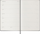 Kalendarz Moleskine 2024-2025 18-miesięczny rozmiar L (duży 13x21 cm) Tygodniowy Czarny Twarda oprawa (Moleskine Weekly Notebook Diary/Planner 2024/2025 Large Hard Black Cover) -  8056999270568