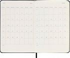 Kalendarz Moleskine 2025-2026 18-miesięczny rozmiar P (kieszonkowy 9x14 cm) Horyzontalny Tygodniowy Czarny Twarda oprawa (Moleskine Weekly Horizontal Notebook Diary/Planner 2025/26 Pocket Hard Black Cover) - 8056999275518